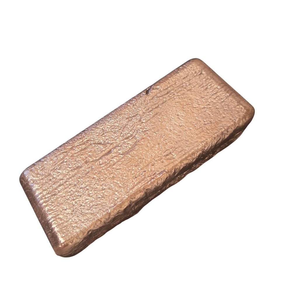 1lb 5oz .999 Fine Copper Bullion Bar Hand Cast Stacker Loaf Ingot Investment Bar